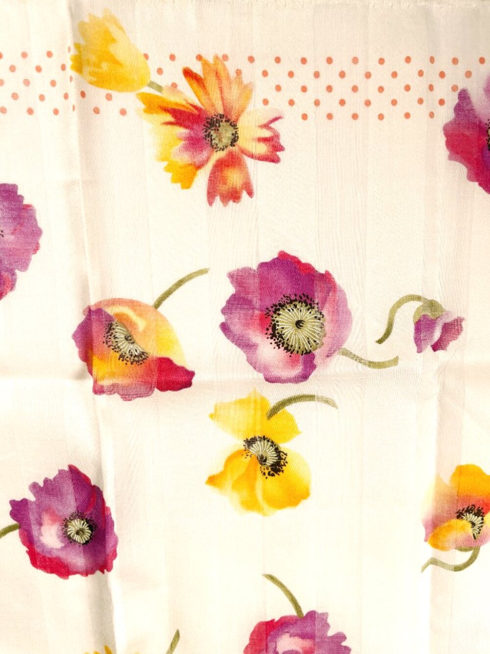 NWT Yves Saint Laurent Floral Scarf - Picture 10 of 15